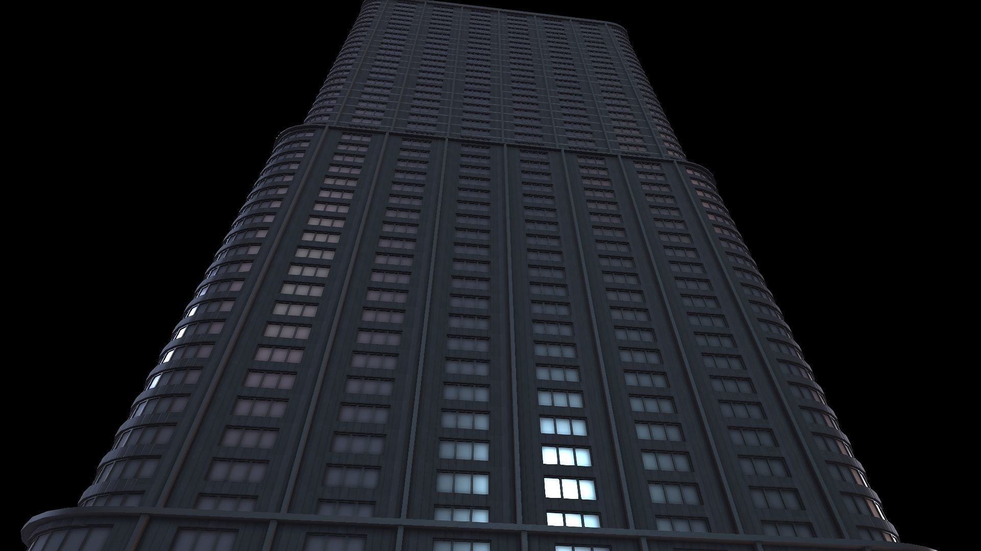Skyscraper Model Low Poly Low-poly 3D model_1