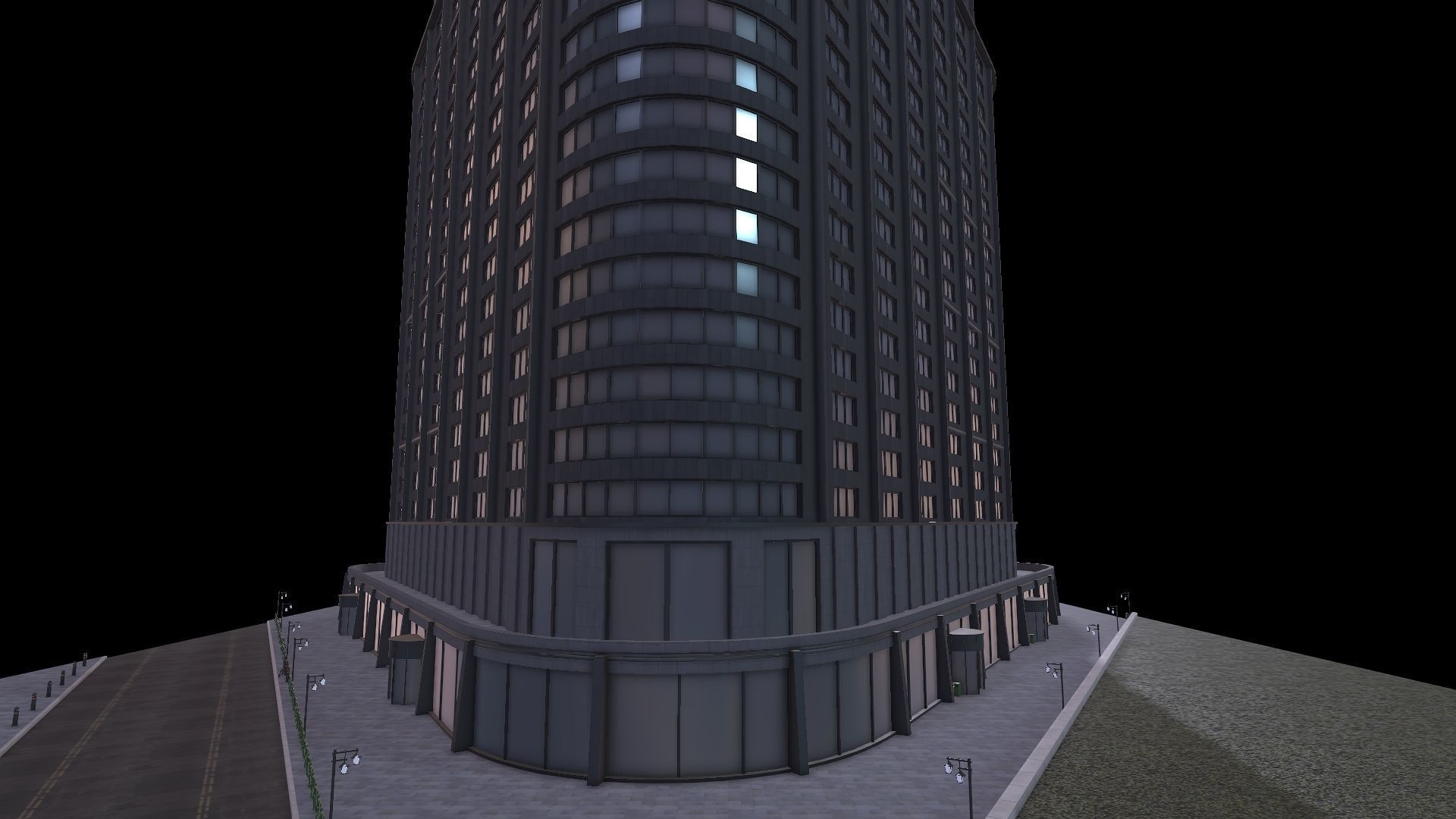 Skyscraper Model Low Poly Low-poly 3D model_3