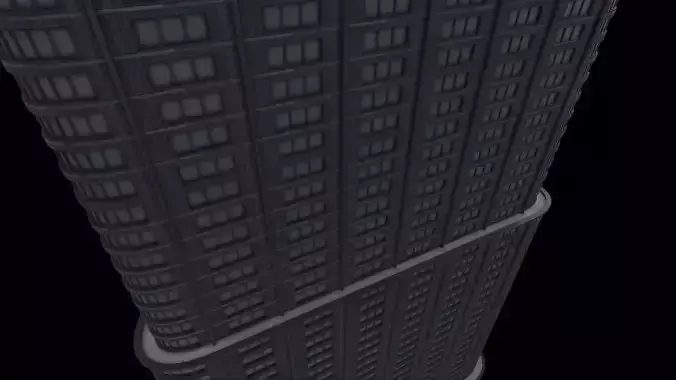 Skyscraper Model Low Poly Low-poly 3D model