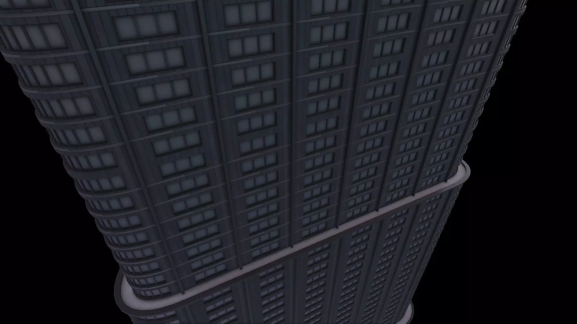 Skyscraper Model Low Poly Low-poly 3D model_0