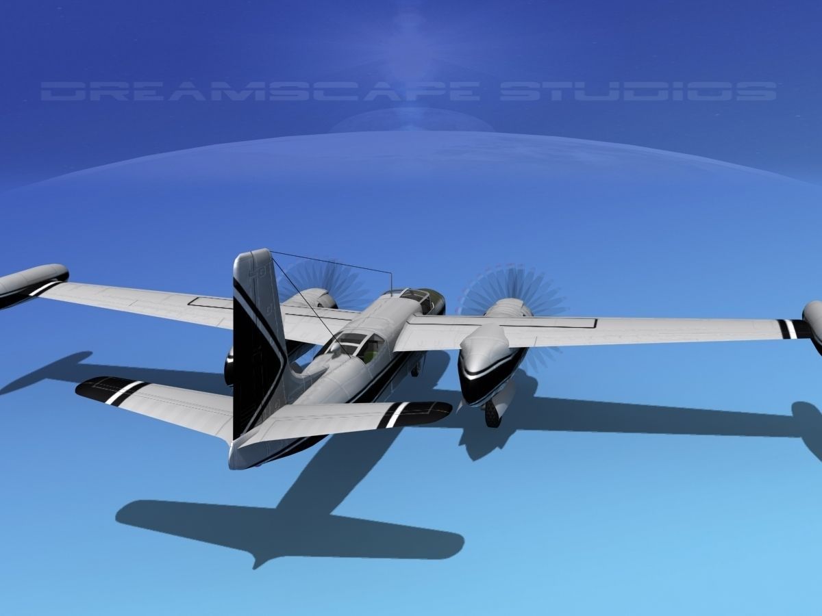 Douglas B-26 Marketeer V01 3D model_7