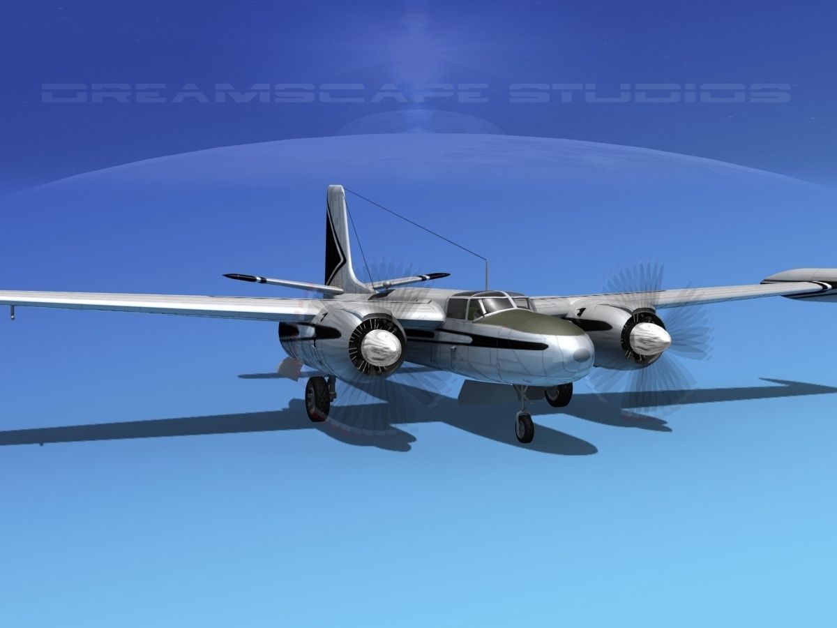 Douglas B-26 Marketeer V01 3D model_3