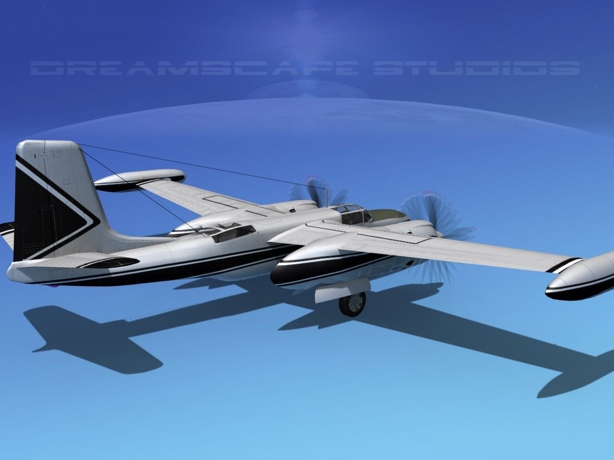 Douglas B-26 Marketeer V01 3D model_6