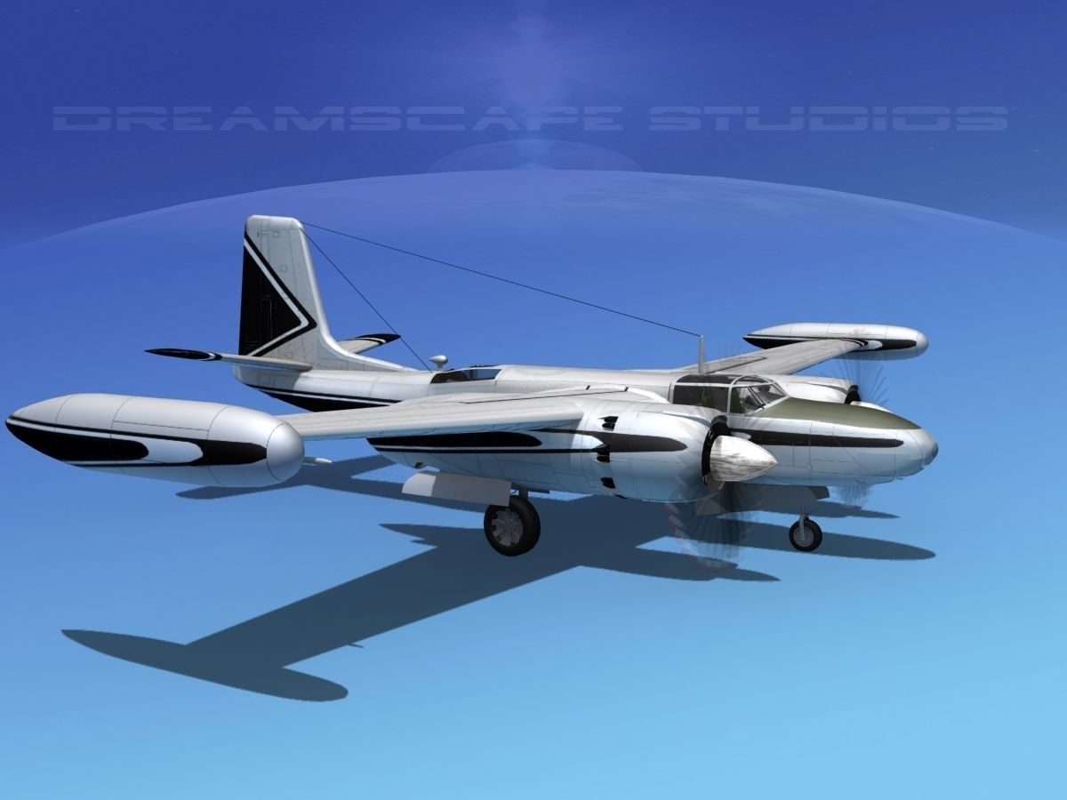 Douglas B-26 Marketeer V01 3D model_4