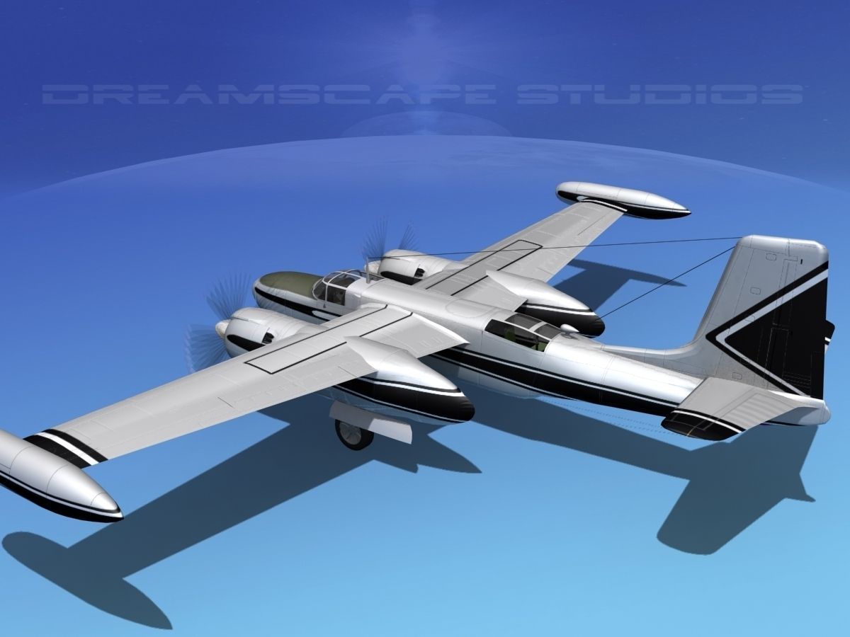 Douglas B-26 Marketeer V01 3D model_9