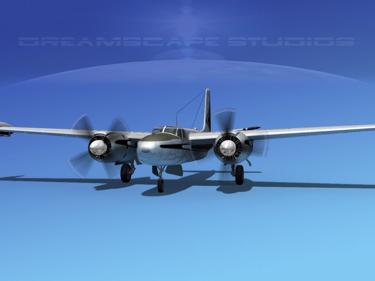Douglas B-26 Marketeer V01 3D model_2