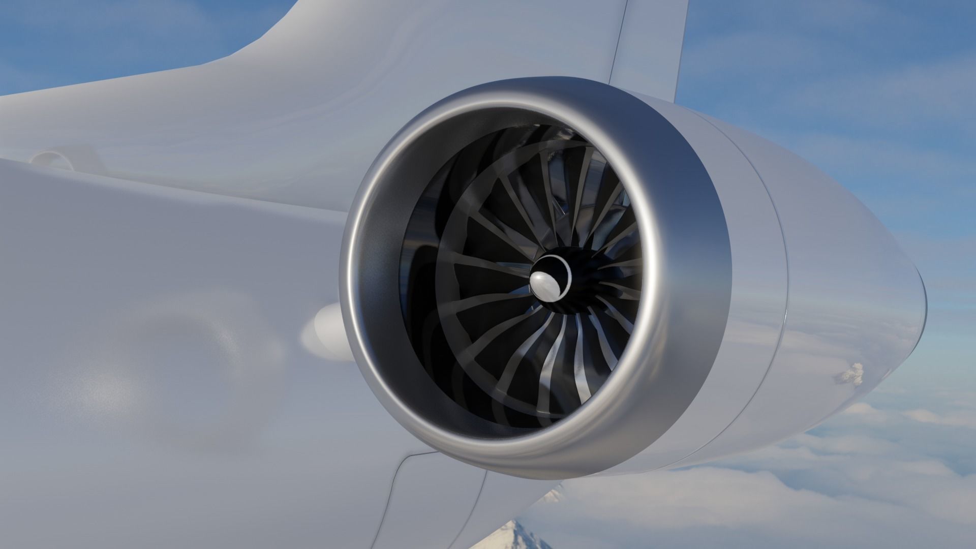 Private Jet with 8K Custom Vector Textures 3D model_10