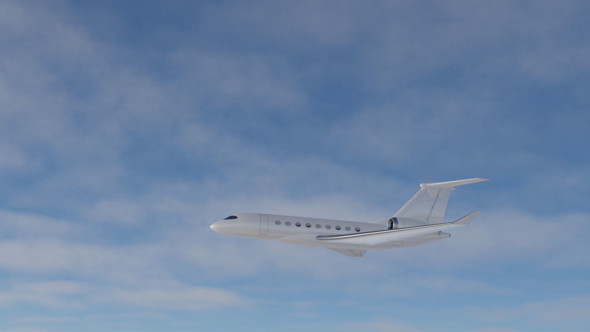 Private Jet with 8K Custom Vector Textures 3D model_7