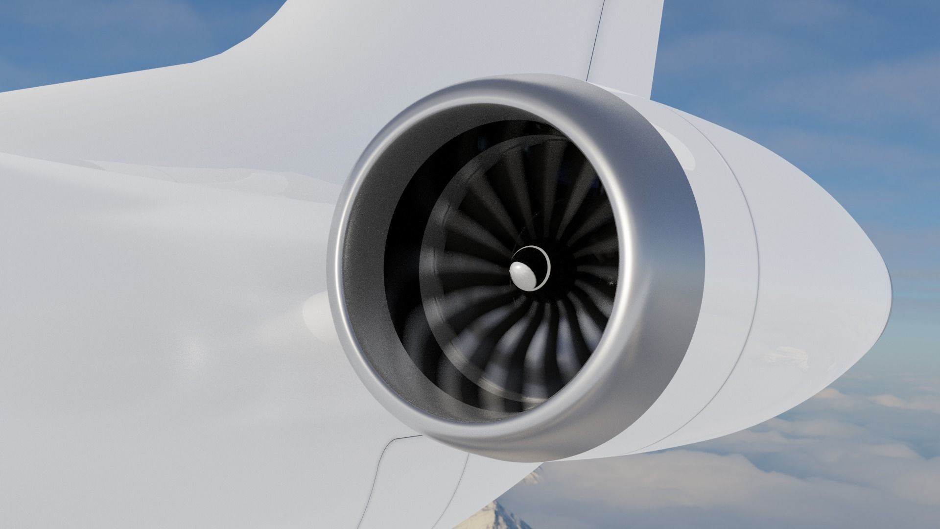 Private Jet with 8K Custom Vector Textures 3D model_11