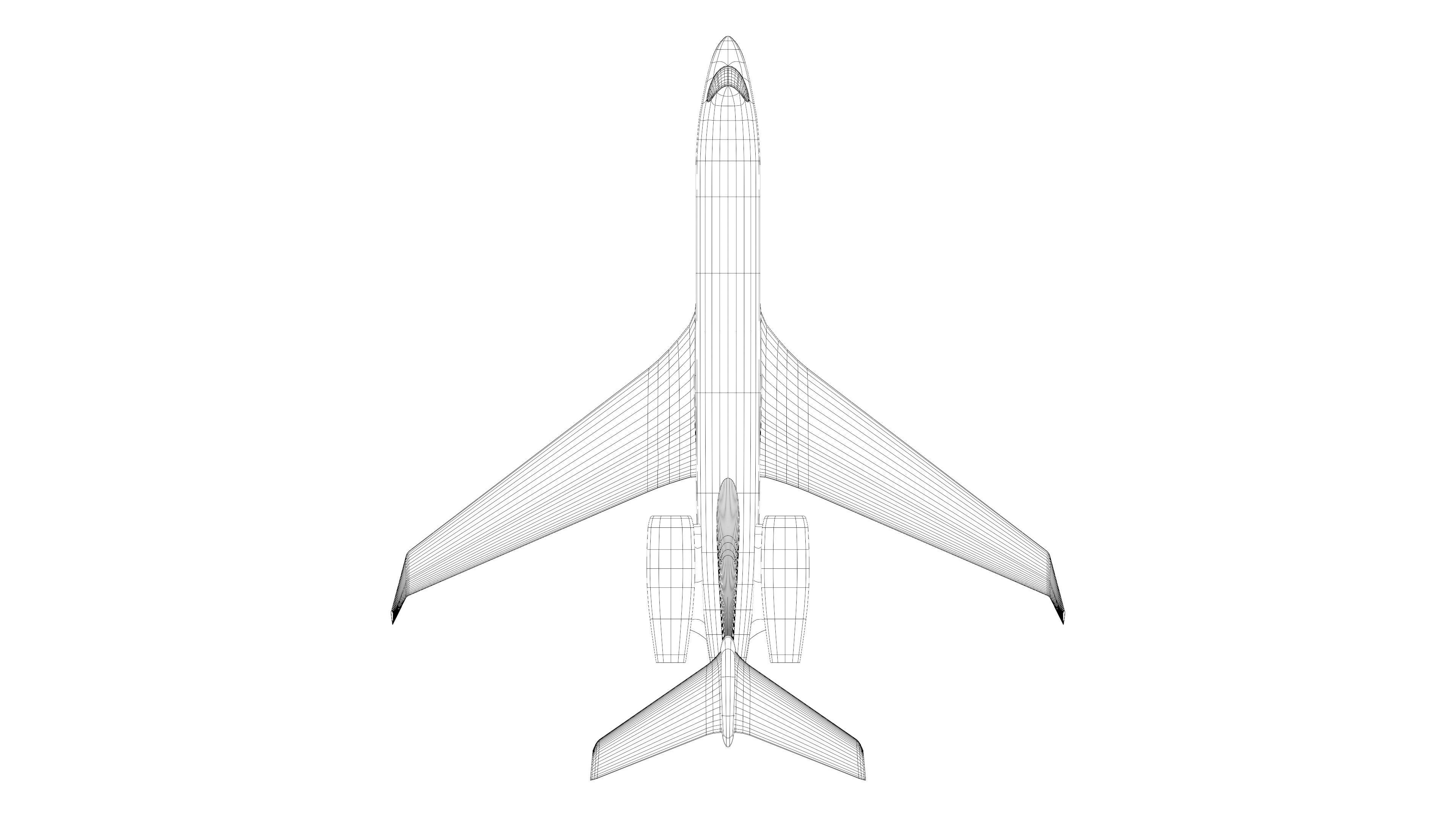Private Jet with 8K Custom Vector Textures 3D model_13
