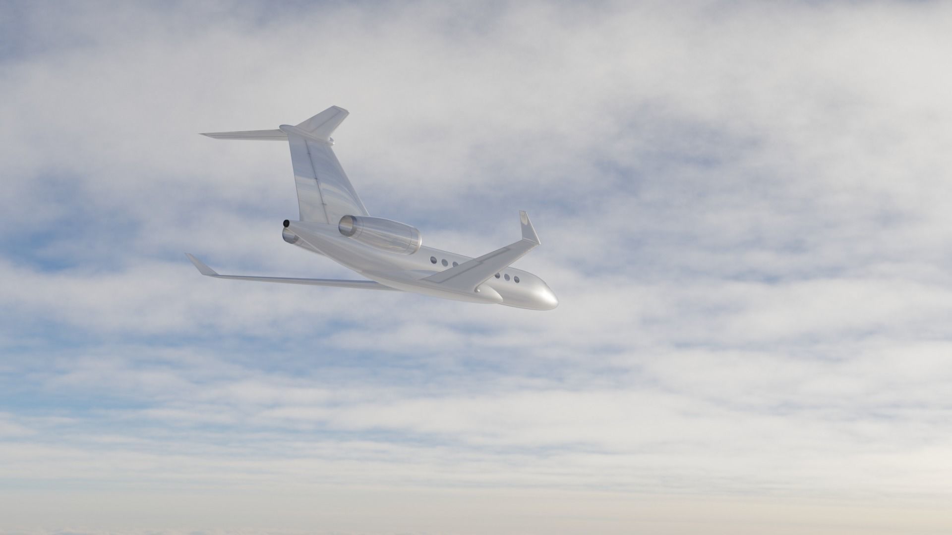 Private Jet with 8K Custom Vector Textures 3D model_5