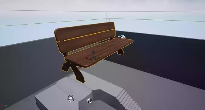 bench dark walnut wood