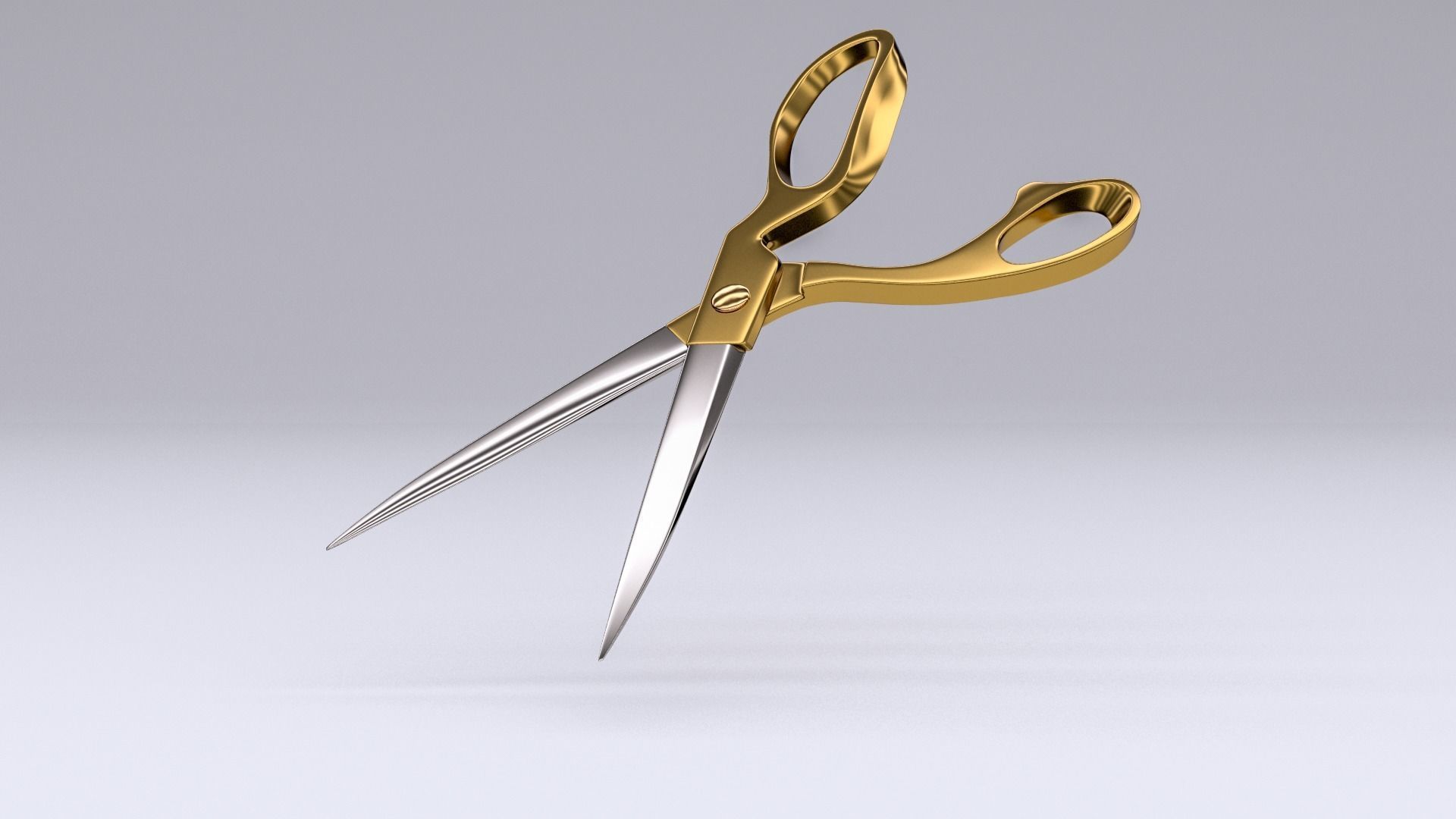 Scissors pair of 3D model_1