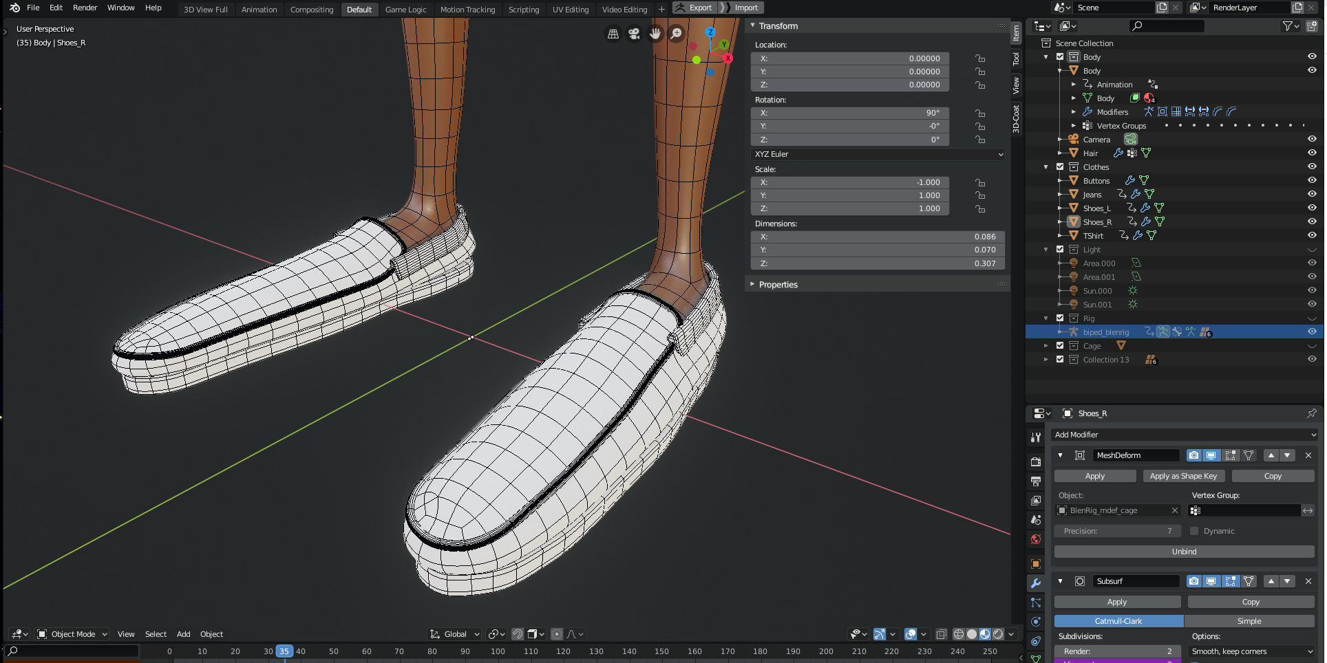 Rigged Character Man - Adisa - Blender Cycles And Eevee 3D model_11