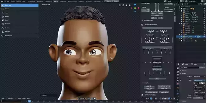 Rigged Character Man - Adisa - Blender Cycles And Eevee