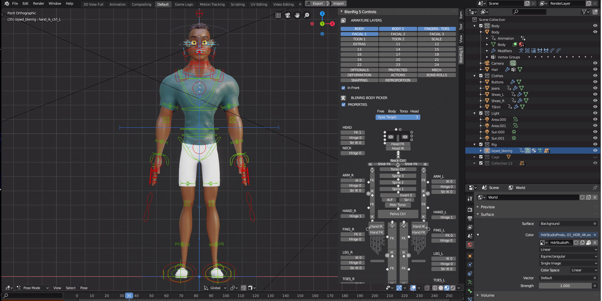 Rigged Character Man - Adisa - Blender Cycles And Eevee 3D model_21