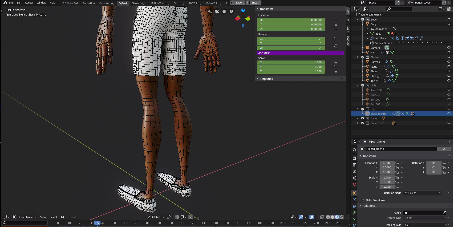 Rigged Character Man - Adisa - Blender Cycles And Eevee 3D model_14