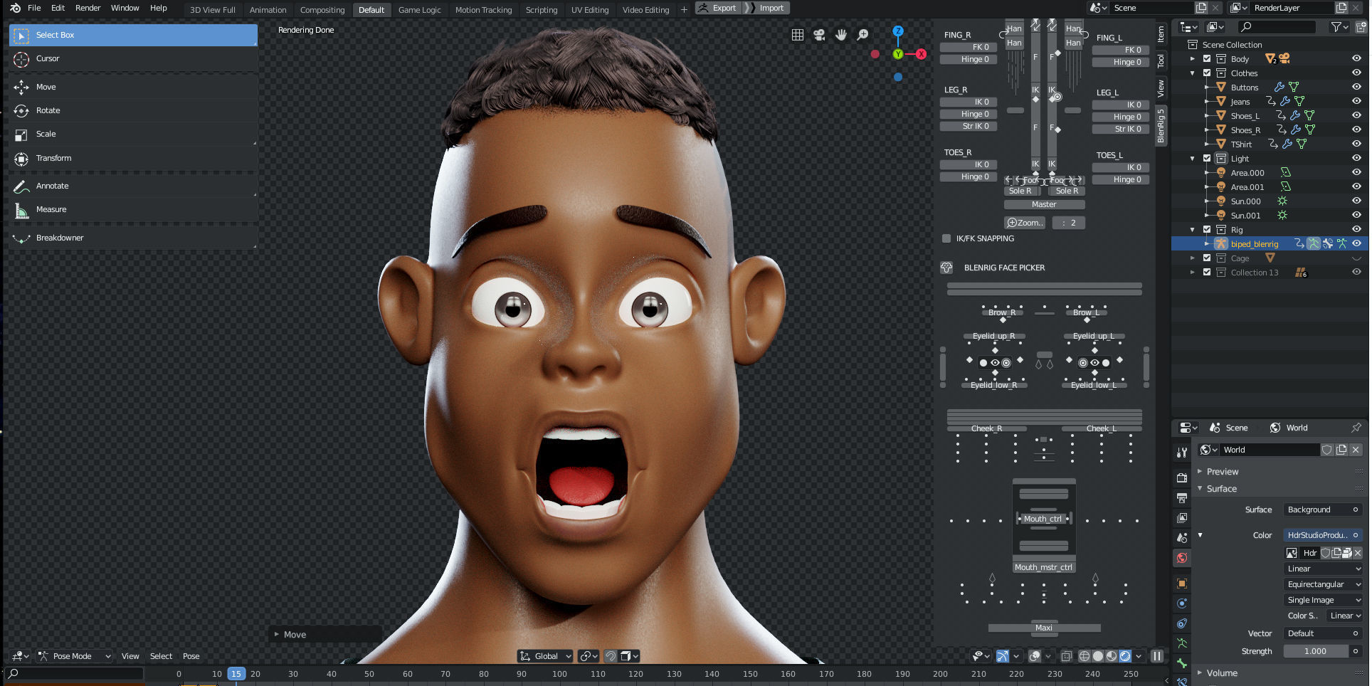 Rigged Character Man - Adisa - Blender Cycles And Eevee 3D model_3