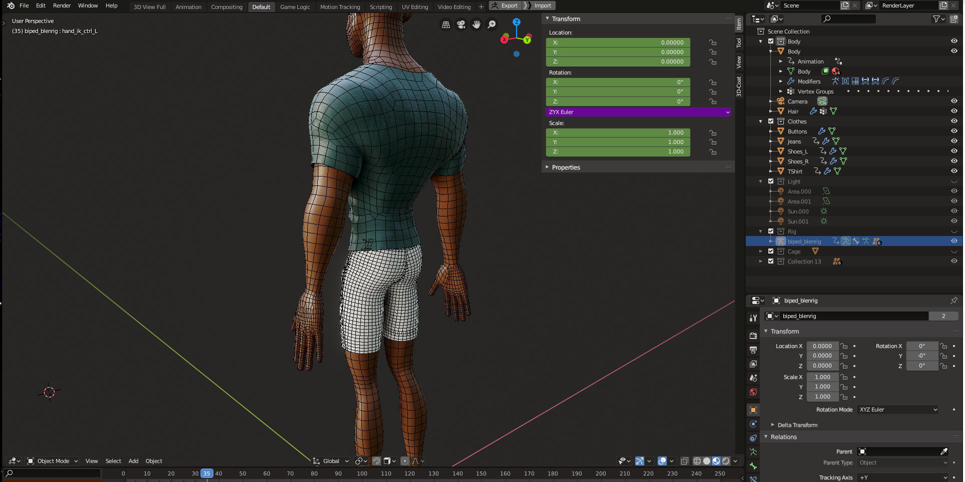 Rigged Character Man - Adisa - Blender Cycles And Eevee 3D model_13