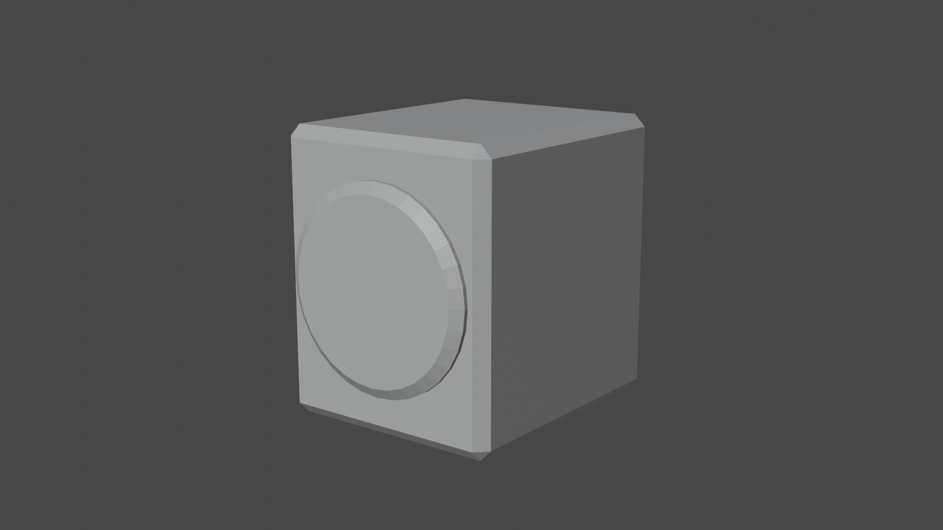 Simple Speaker Shape Free low-poly 3D model_6