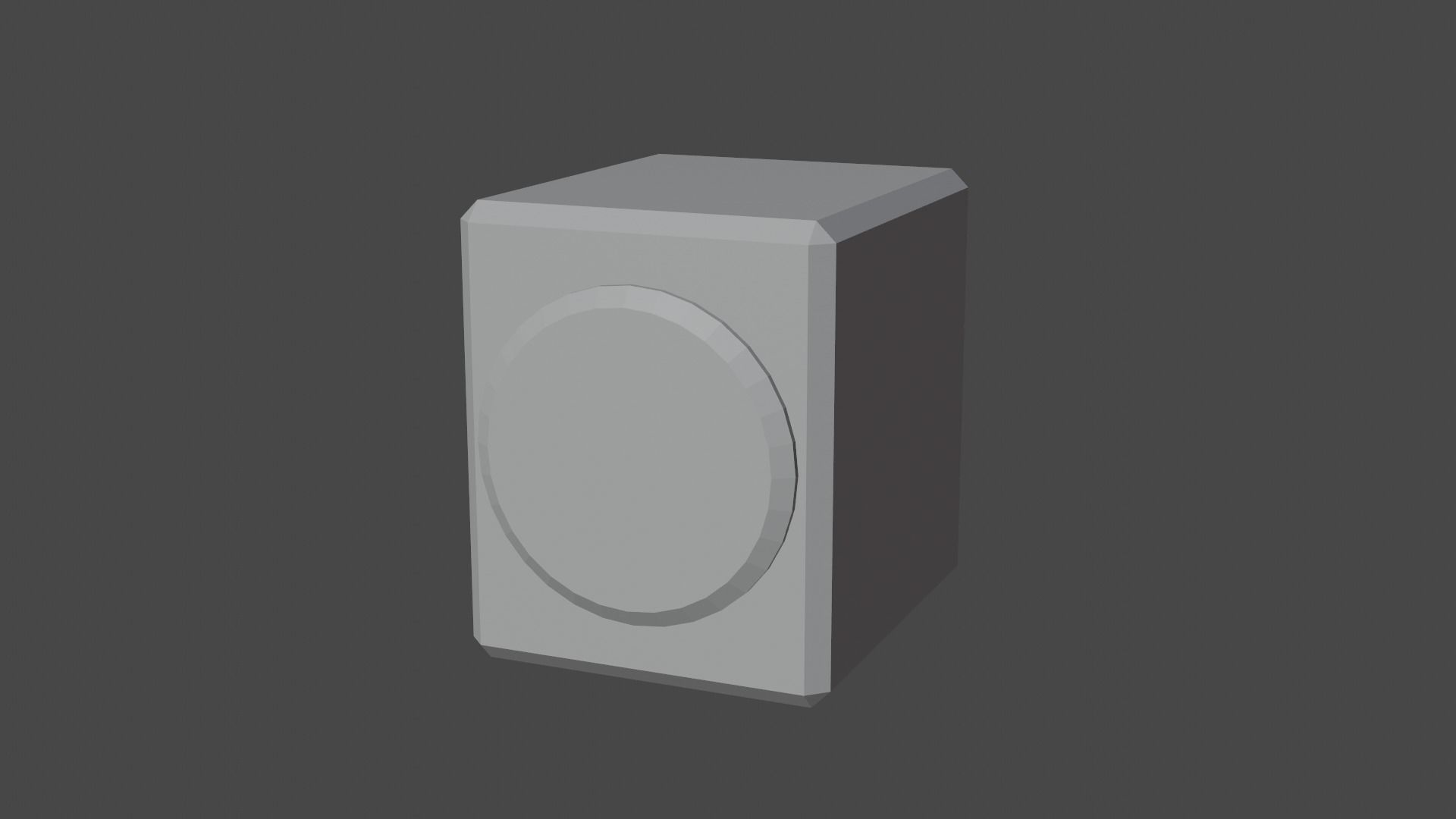 Simple Speaker Shape Free low-poly 3D model_7