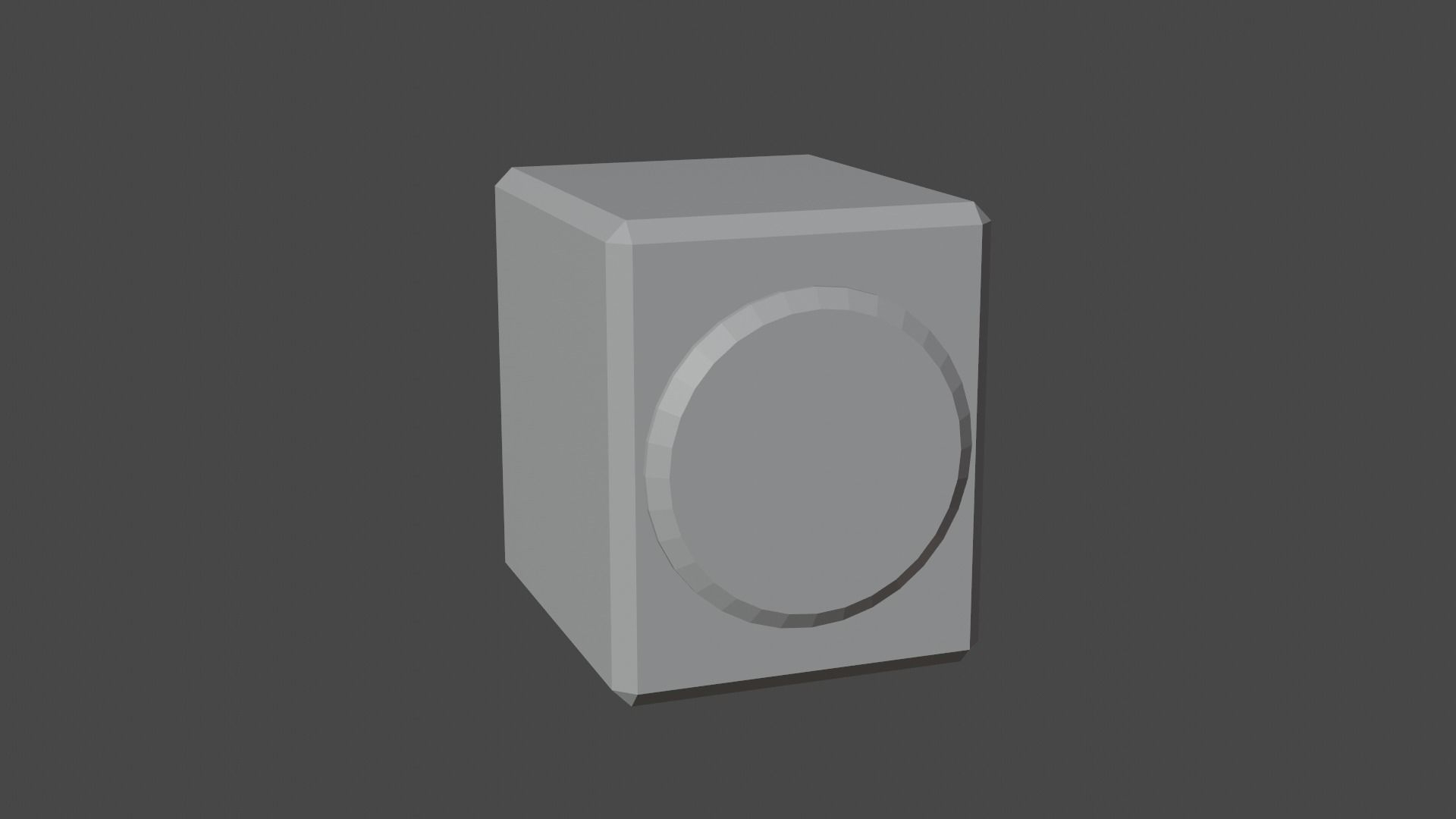Simple Speaker Shape Free low-poly 3D model_1