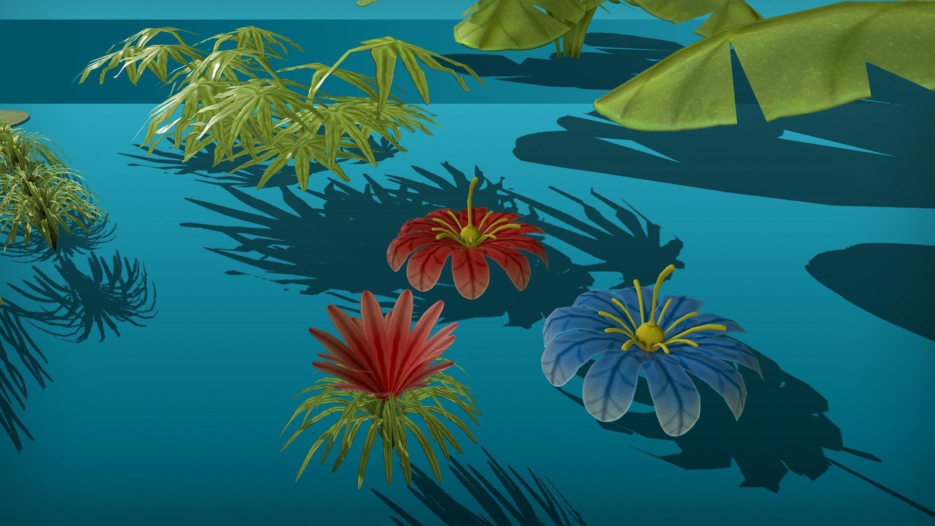 Vegetation and plants Colection pack Low-poly 3D model_6