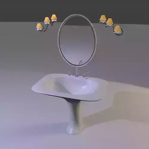 pedestal sink mirror lamps