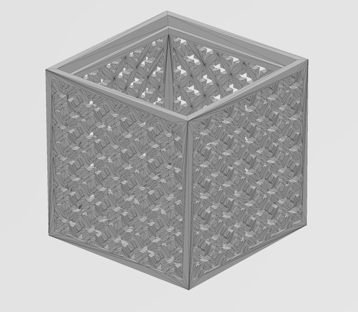 Moucharabieh cube pendant charm 3D print model_13