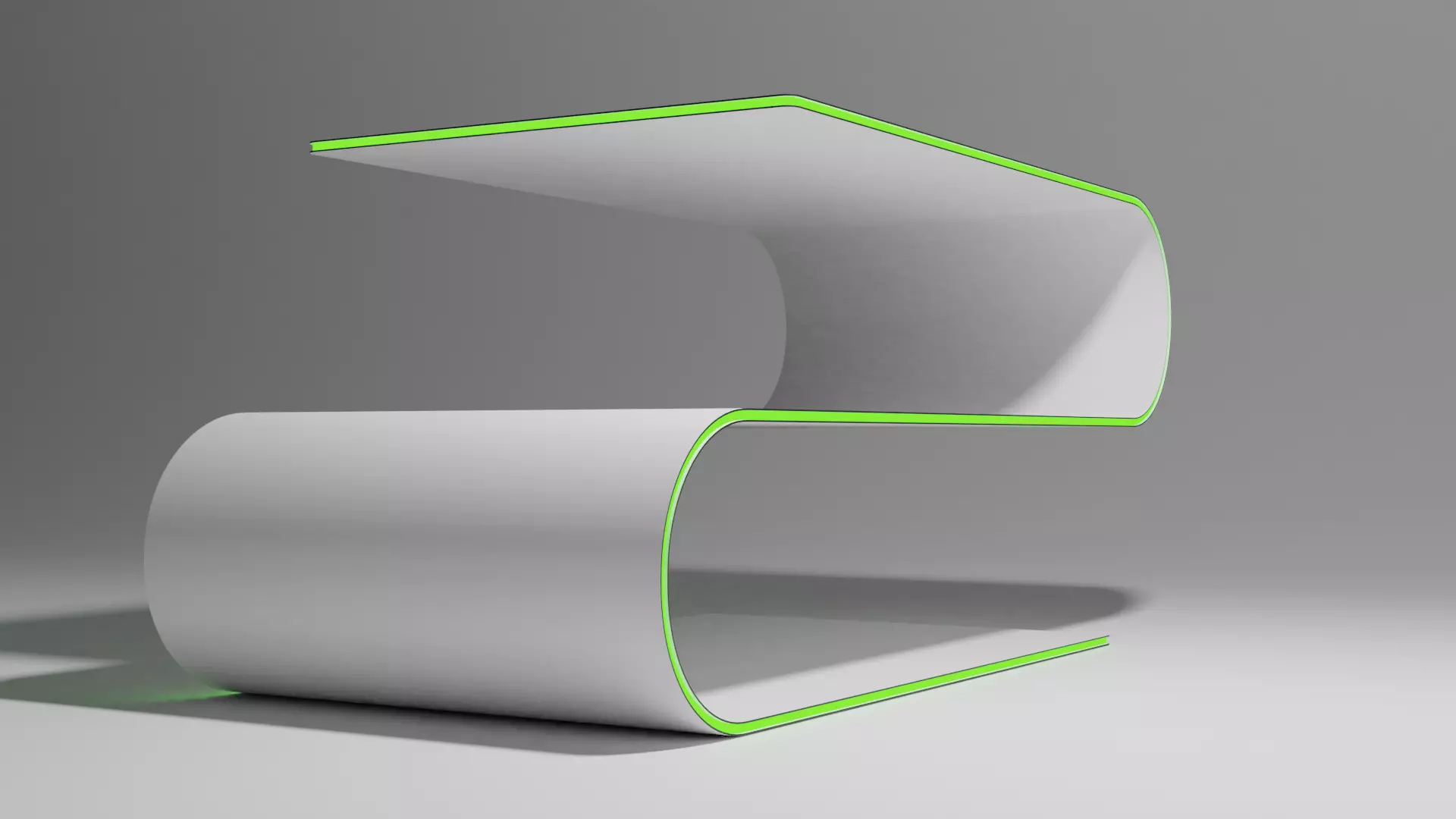 futuristic table Low-poly 3D model