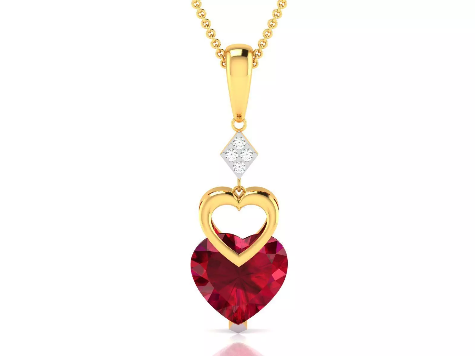 heart pendant-9541 3D print model_0