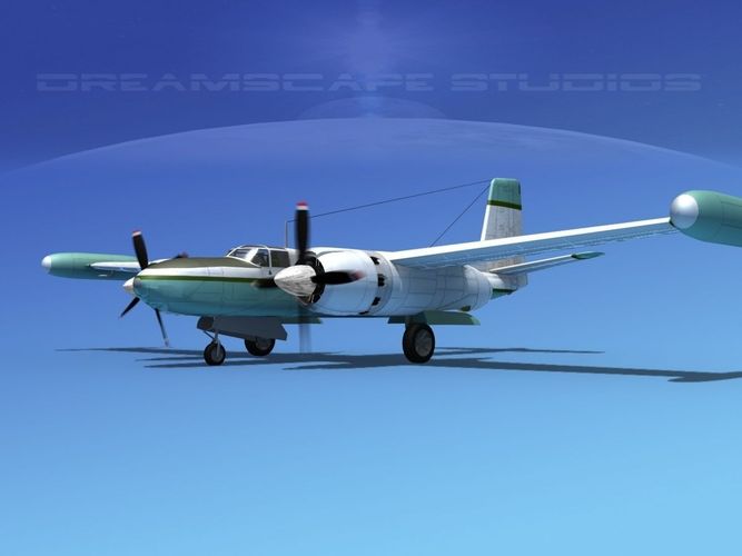 Douglas B-26 Marketeer V04 3D model