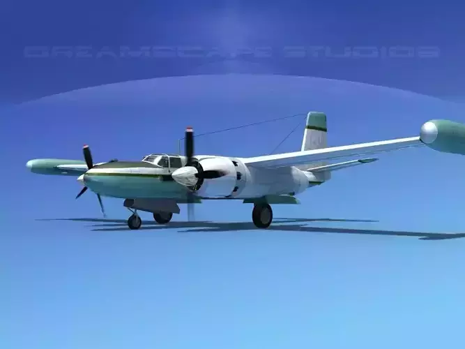 Douglas B-26 Marketeer V04 3D model