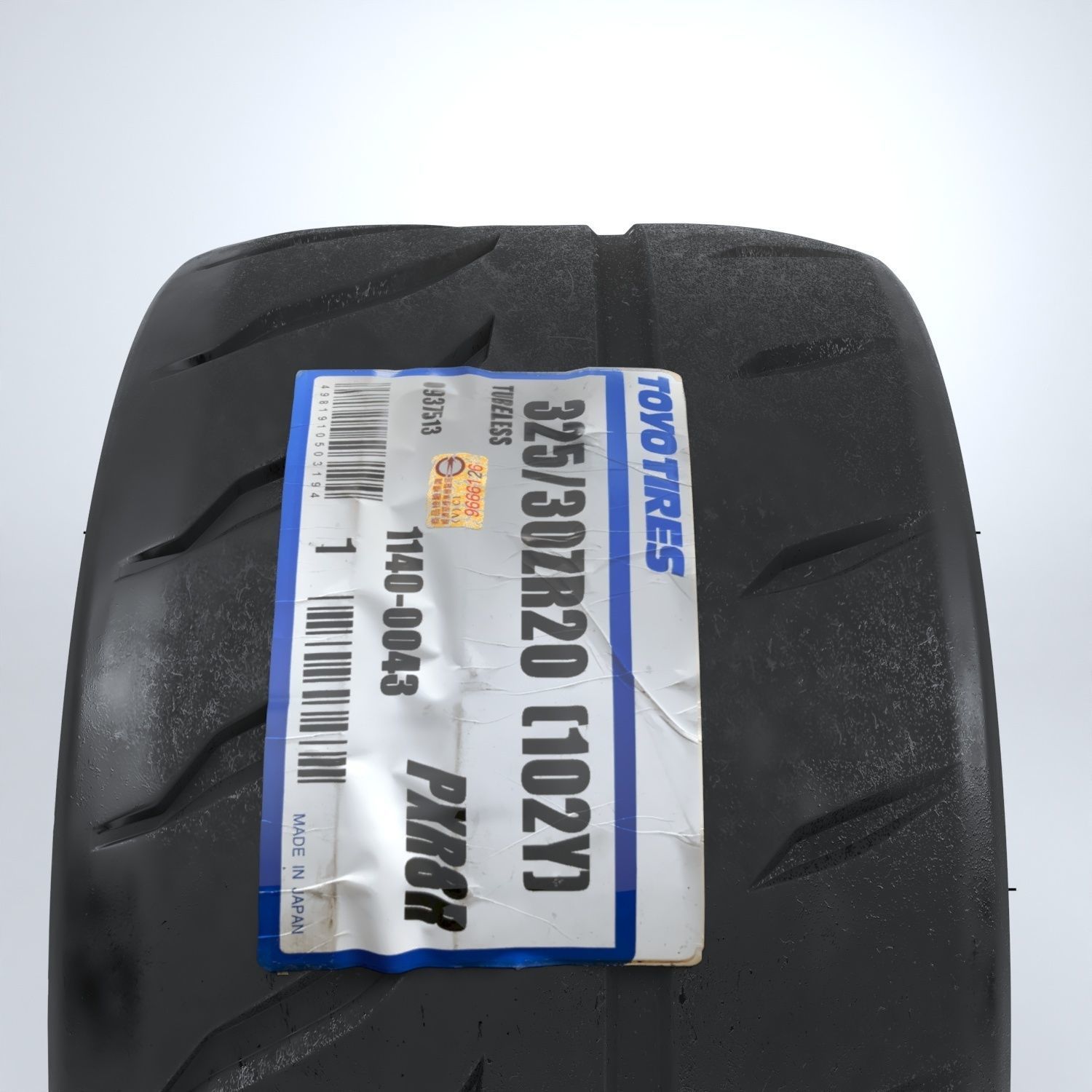 TOYO PROXES R888R  Low-poly 3D model_12