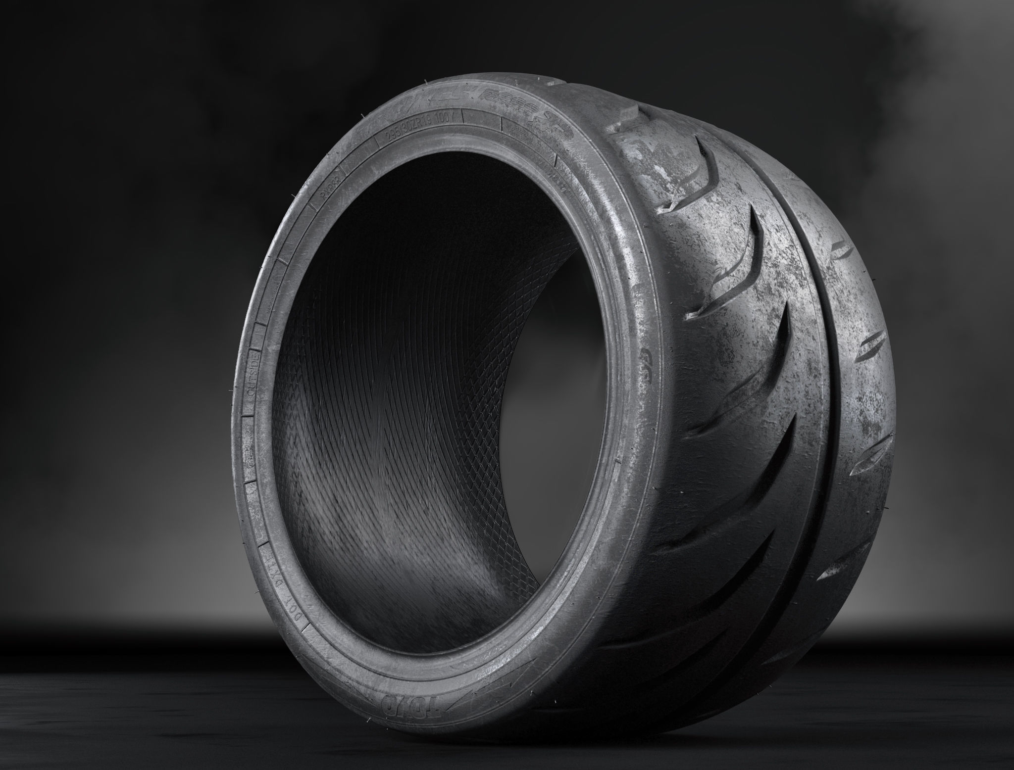 TOYO PROXES R888R  Low-poly 3D model_19