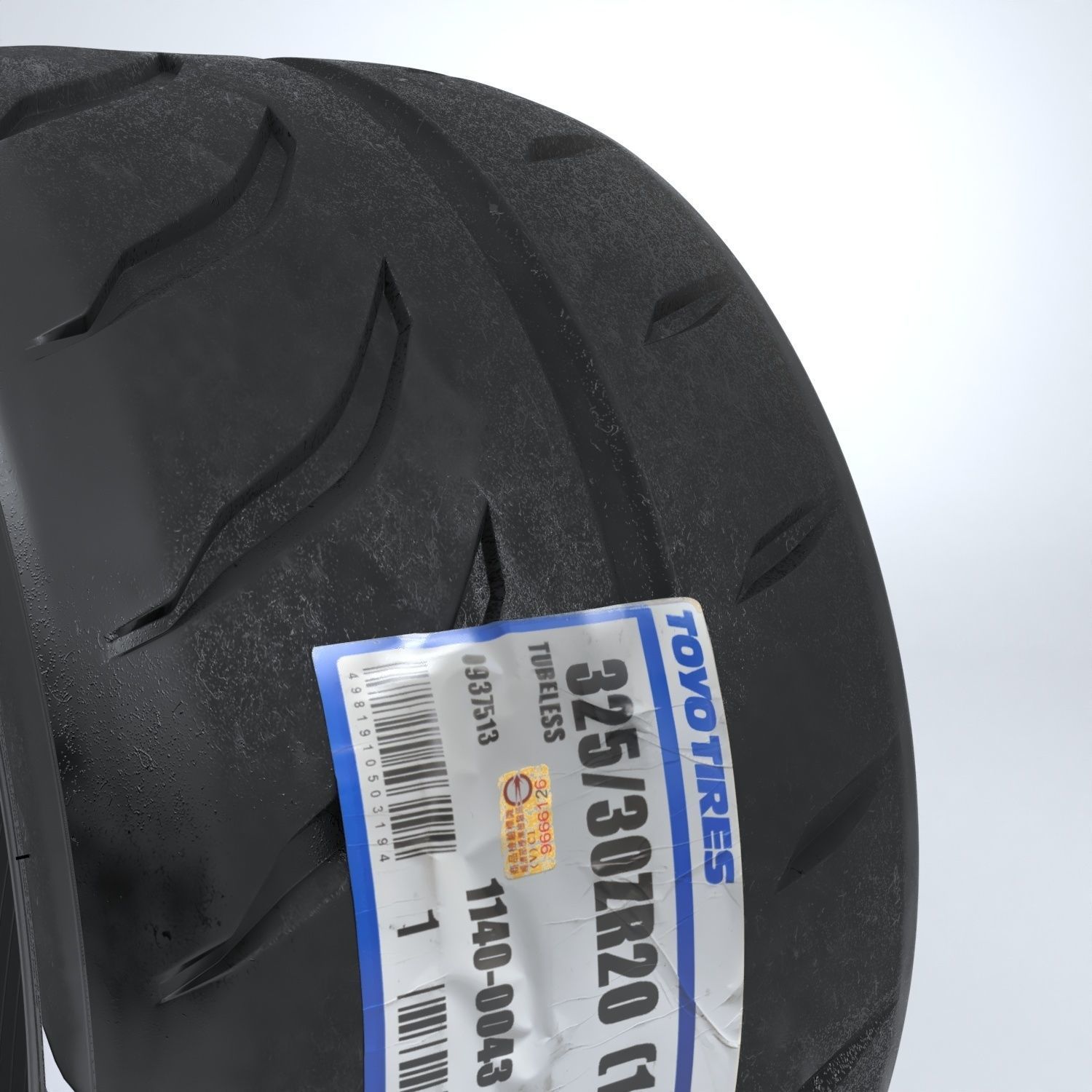 TOYO PROXES R888R  Low-poly 3D model_9