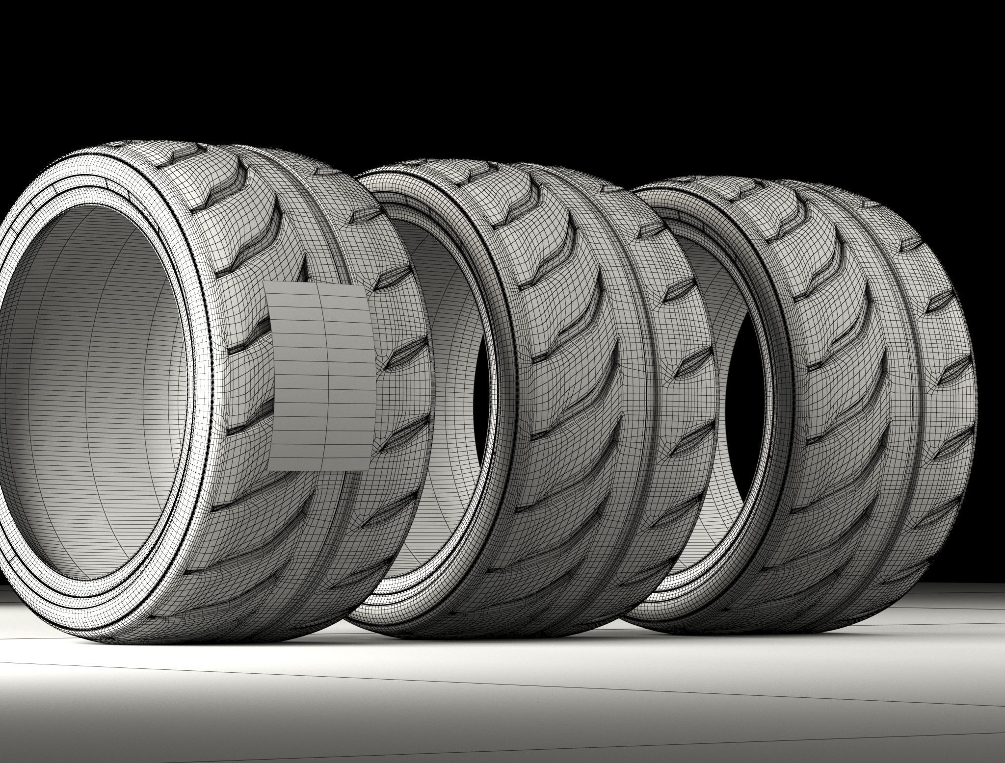 TOYO PROXES R888R  Low-poly 3D model_3