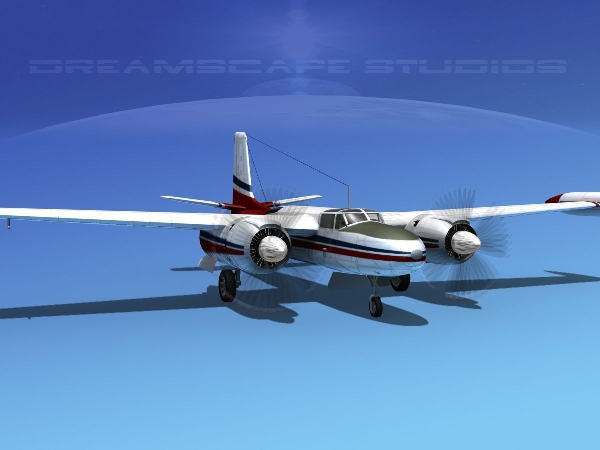 Douglas B-26 Marketeer V05 3D model_3