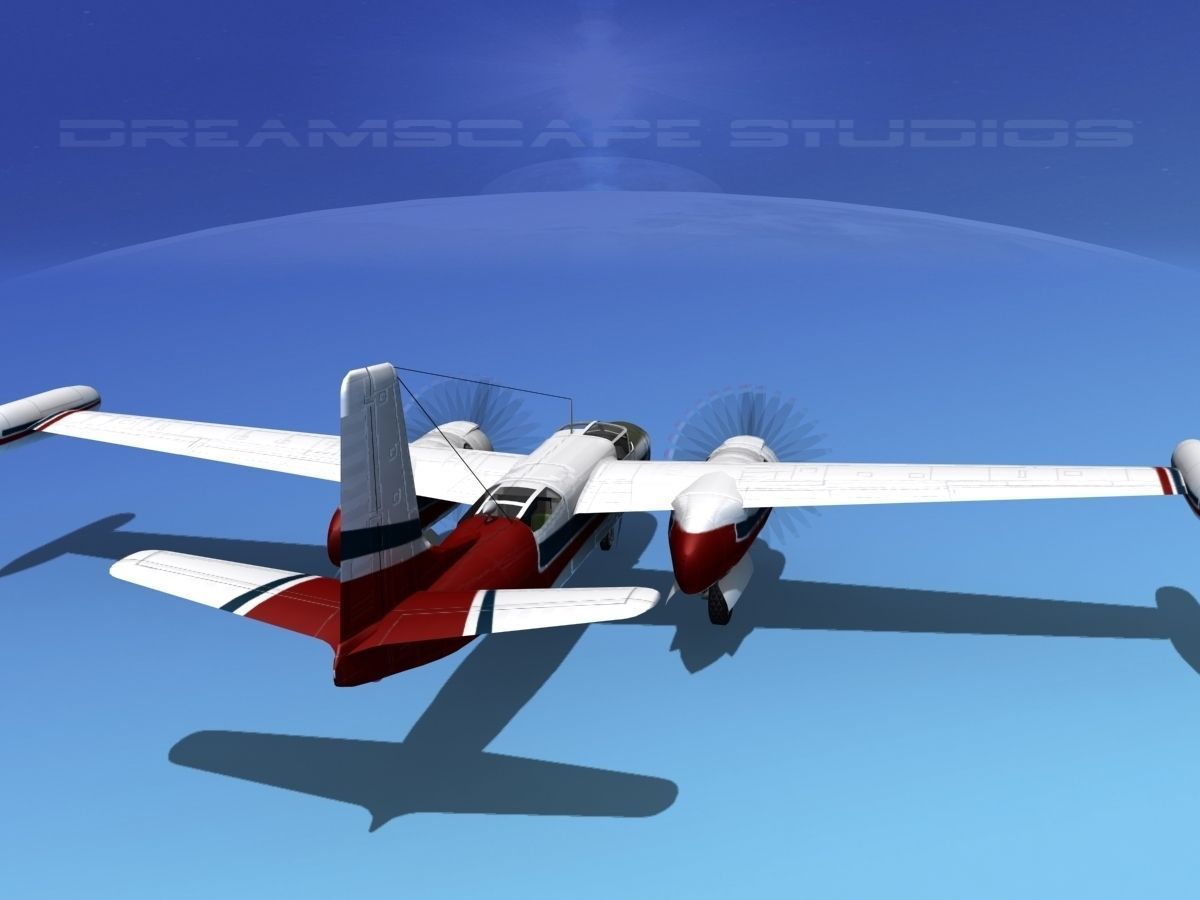 Douglas B-26 Marketeer V05 3D model_7