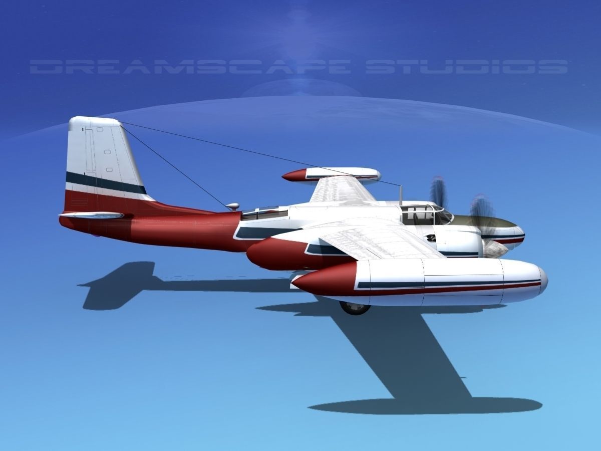 Douglas B-26 Marketeer V05 3D model_5