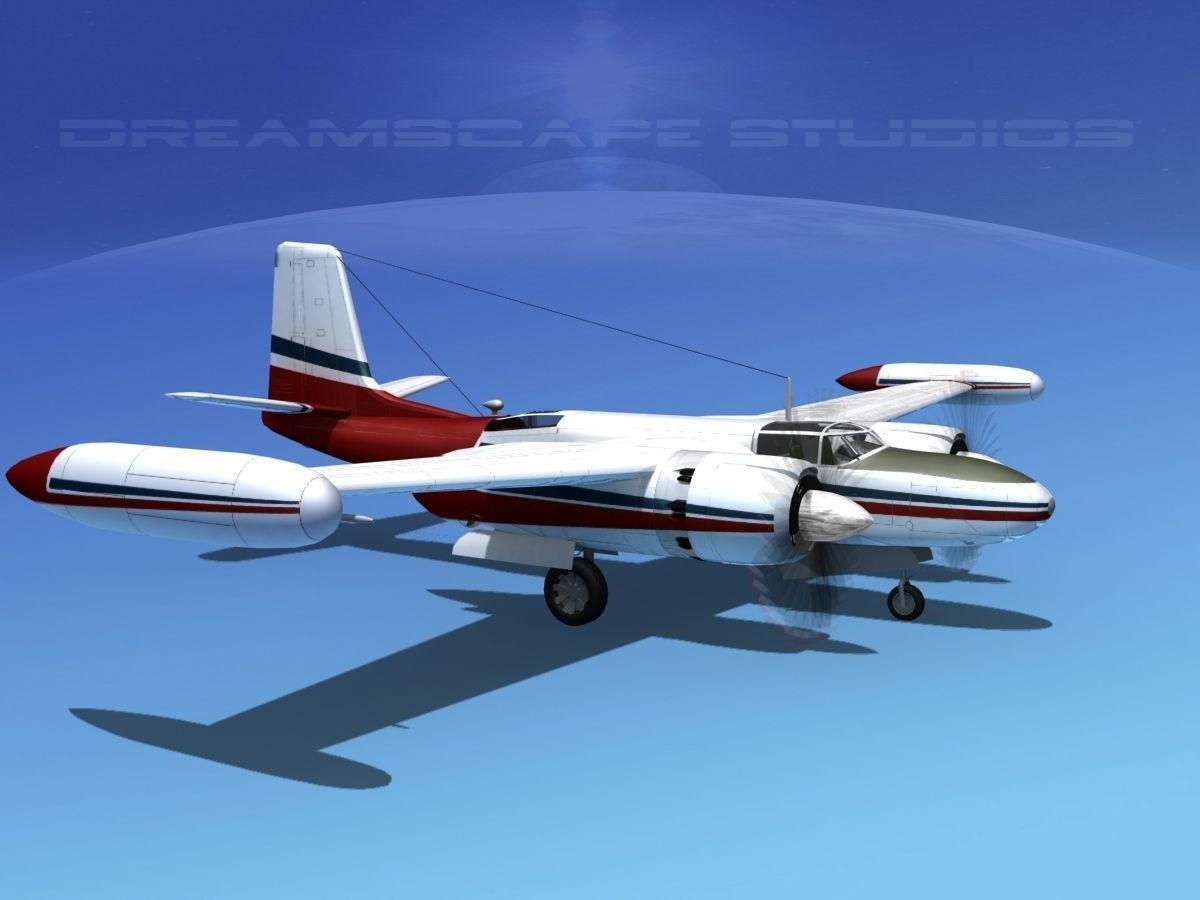 Douglas B-26 Marketeer V05 3D model_4