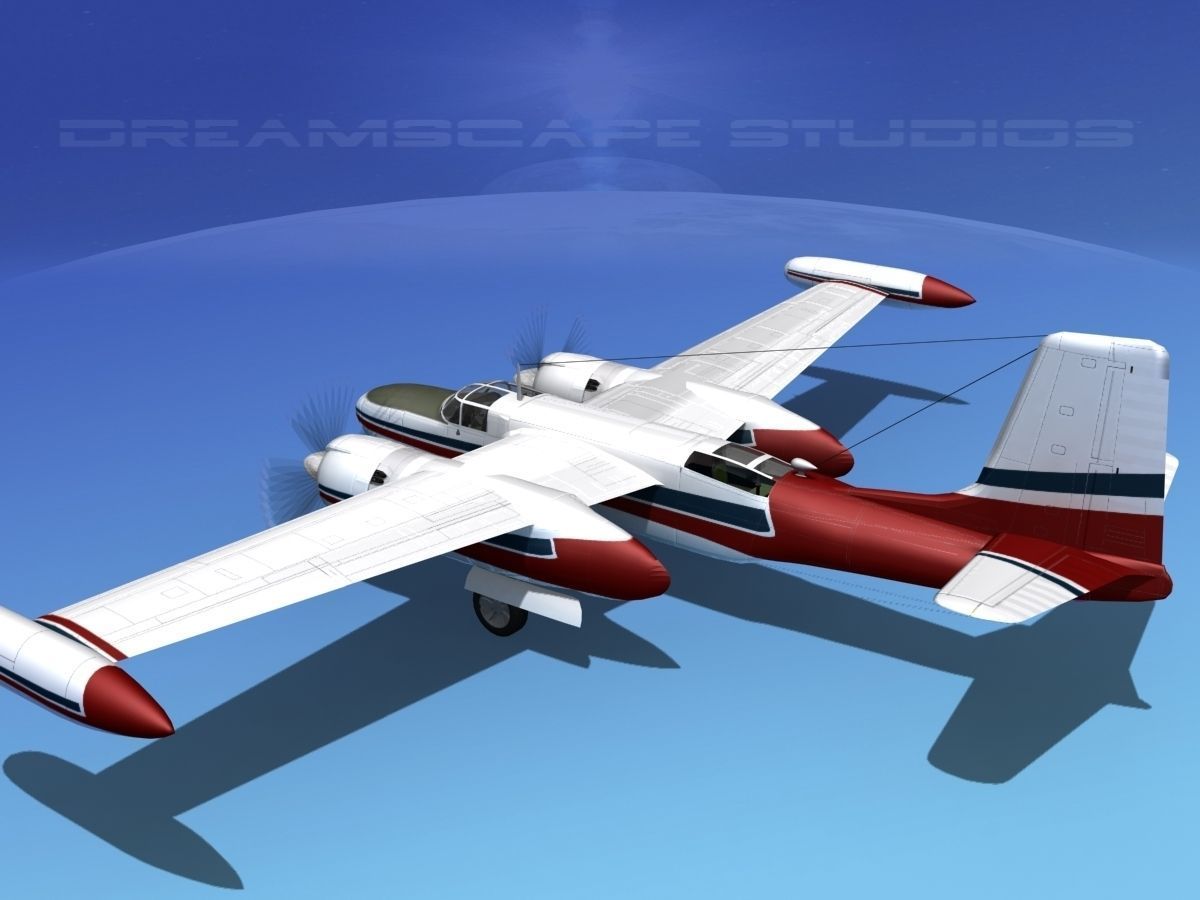 Douglas B-26 Marketeer V05 3D model_9