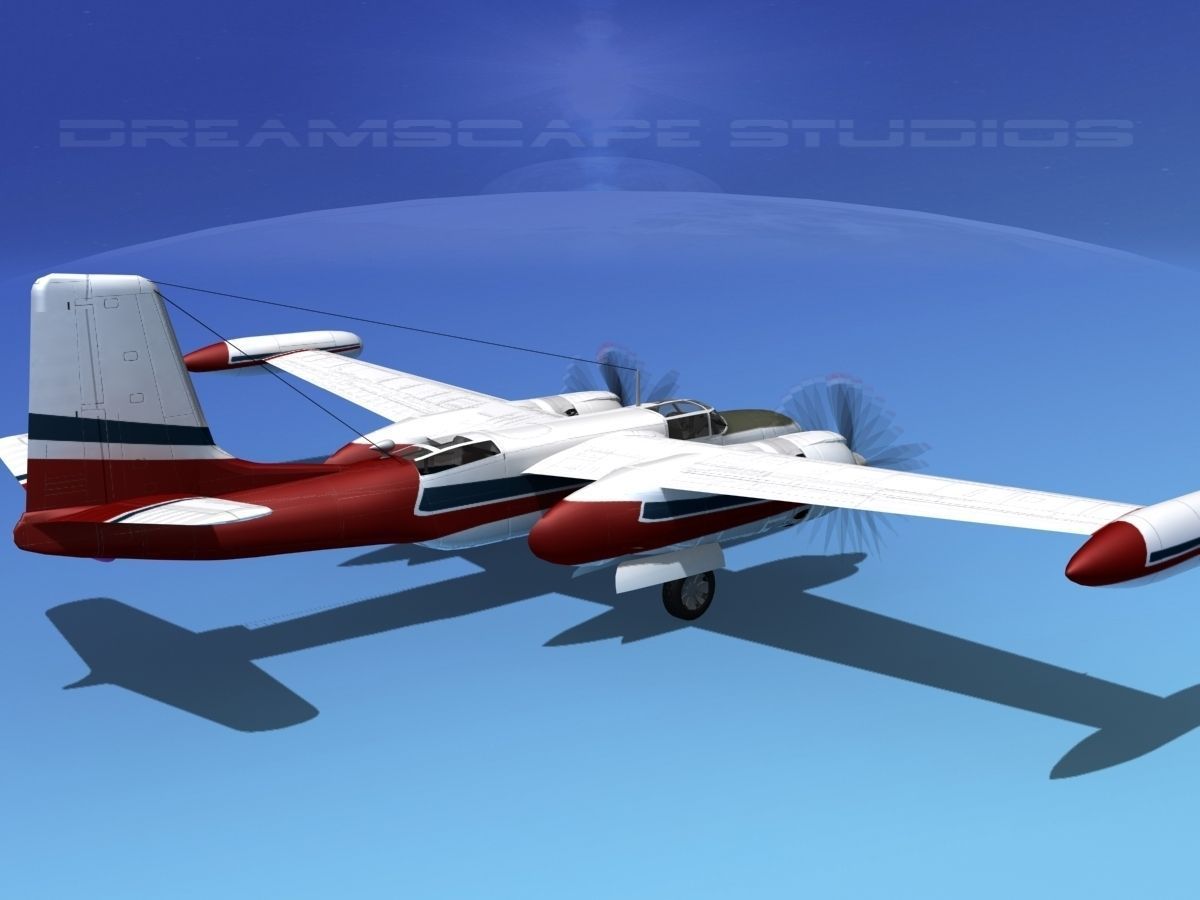 Douglas B-26 Marketeer V05 3D model_6