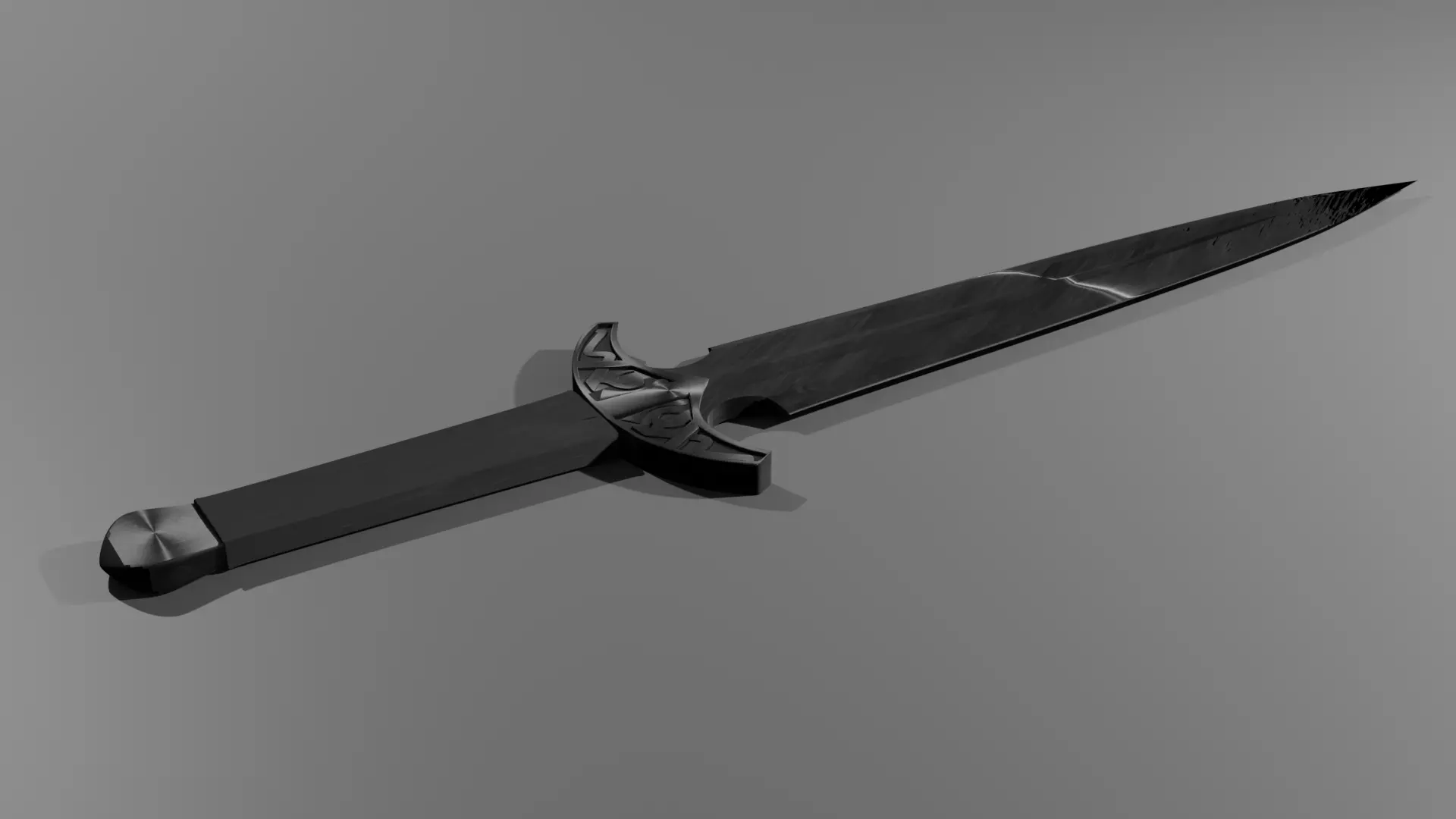 Black Dagger 3D model_0
