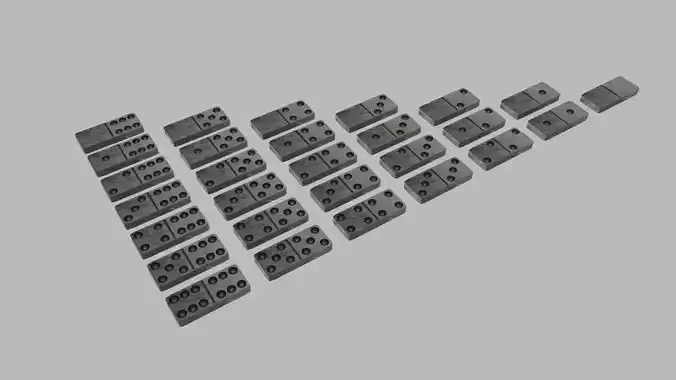 Metal Domino Set 28 Pieces
