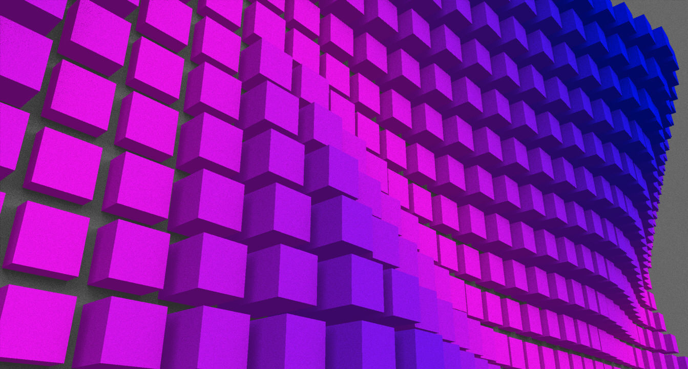 Parametric Magenta and Navy Blue Colored Wall Decoration 3D model_7