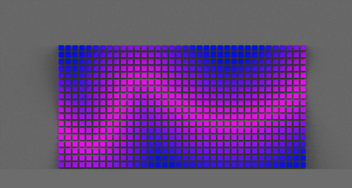 Parametric Magenta and Navy Blue Colored Wall Decoration 3D model_4