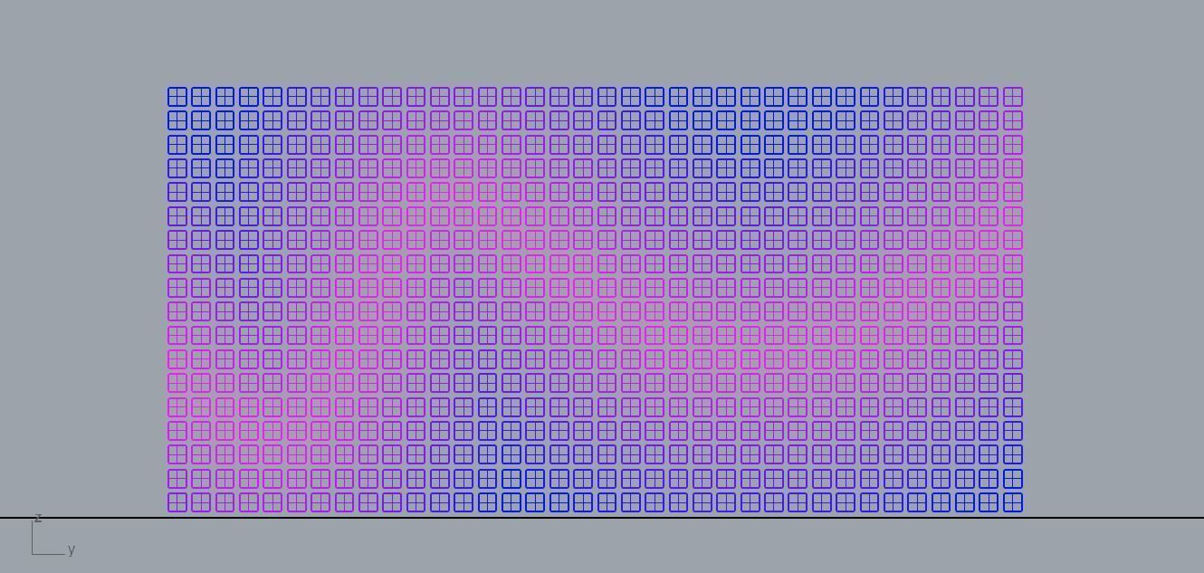 Parametric Magenta and Navy Blue Colored Wall Decoration 3D model_8