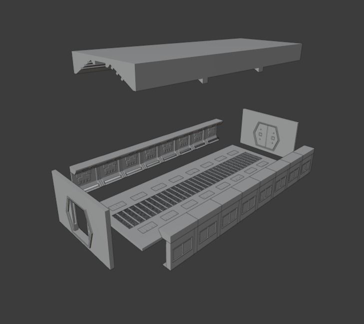 Space corridor 3d  3D model_15