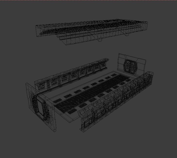 Space corridor 3d  3D model_16